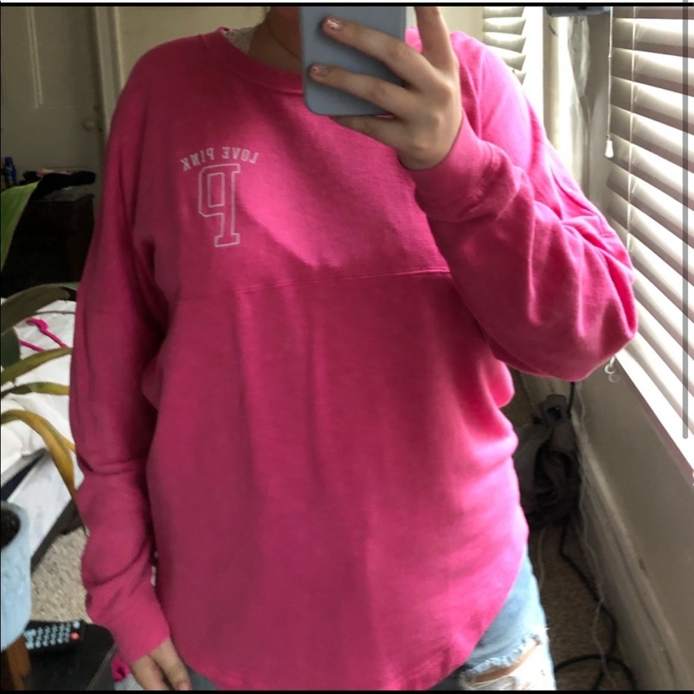 Love pink oversized long sleeve